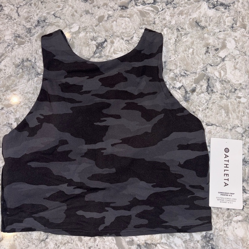 Athleta Women's Black Camo Top